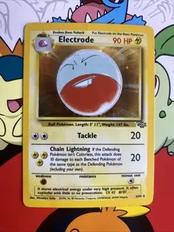 Pokemon TCG: 1999 Jungle Unlimited Electrode 2/64 Holo Rare MP - Image 1