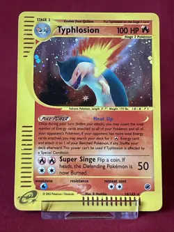 Typhlosion Expedition 28/165 Holo Shiny Card Excellent Condition Pokemon (T94) - Image 2