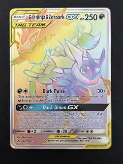 2019 Pokemon SM Unbroken Bonds 222/214 Greninja & Zoroark GX - Image 1
