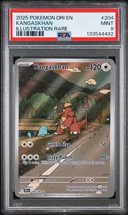 2025 POKEMON DRI EN KANGASKHAN ILLUSTRATION RARE #204 PSA 9 - Image 1