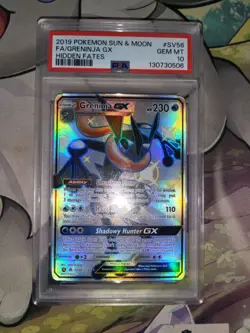 2019 Pokemon SM Hidden Fates Greninja GX Shiny Vault #SV56/SV94 PSA 10 - Image 1