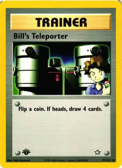 Pokemon TCG Bill's Teleporter 91/111 1st Edition Uncommon Neo Genesis VLP - Image 1