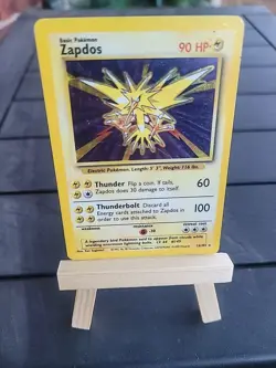Pokemon TCG Zapdos Base Set 16/102 Holo Unlimited Holo Rare MP Condition - Image 1