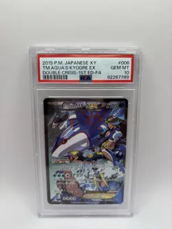 PSA 10 Team Aqua's Kyogre EX 006/034 1st Ed Double Crisis Japanese Pokemon 2015 - Image 1