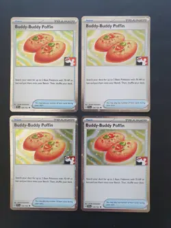 Pokemon TCG - Buddy-Buddy Poffin - Prize Pack Series Stamped Cosmic Holo X4 - Image 1