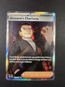 Giovanni's Charisma SR 197/165 Ultra Rare Pokemon Scarlet & Violet 151 Trainer - Image 1