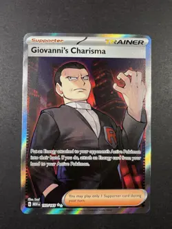 Giovanni's Charisma SR 197/165 Ultra Rare Pokemon Scarlet & Violet 151 Trainer - Image 5