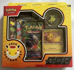 Pokemon Day 2026 Pikachu Promo Box – Pokemon TCG 3 Booster Packs English Sealed - Image 1