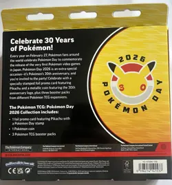 Pokemon Day 2026 Pikachu Promo Box – Pokemon TCG 3 Booster Packs English Sealed - Image 2