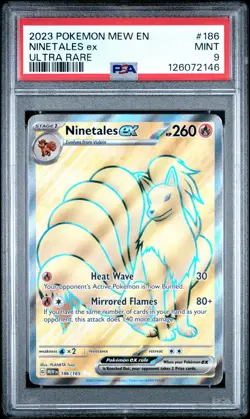 2023 POKEMON MEW EN-151 ULTRA RARE #186 NINETALES EX PSA 9 - Image 1