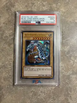 2010 Yu-Gi-Oh Blue Eyes White Dragon Legendary Collection #EN004 PSA 9 MINT - Image 1