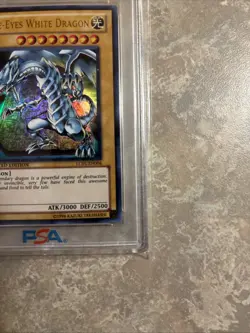 2010 Yu-Gi-Oh Blue Eyes White Dragon Legendary Collection #EN004 PSA 9 MINT - Image 4