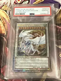 2024 YU-GI-OH! MP24-25TH ANV TIN: DUELING MIRRORS COSMIC BLAZAR DRAGON PSA 10 - Image 1