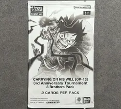 One Piece Carrying On His Will [OP-13] 3rd Anniversary Tournament Pack Sealed - Image 1