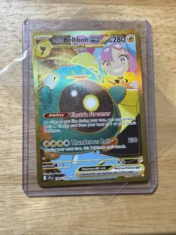Pokemon TCG Ionos Bellibolt ex 188/159 Journey Together Gold Hyper Rare Card NM - Image 1