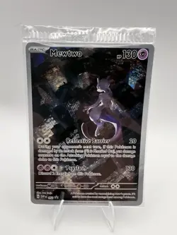 MEWTWO SVP 052 Scarlet Violet 151 Promo Illustration Rare Pokemon Card SEALED - Image 1