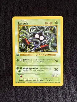 Pokemon Tangela 66/102 1st Edition Shadowless Base Set Card - Image 1