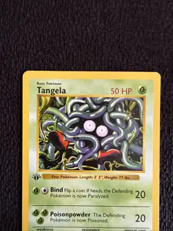 Pokemon Tangela 66/102 1st Edition Shadowless Base Set Card - Image 3