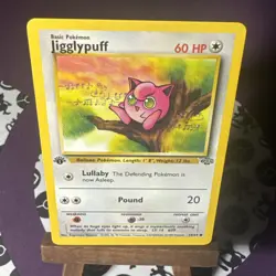 Jigglypuff 1st Edition NM Pokemon Card 1999 54/64 Jungle WOTC - Image 1