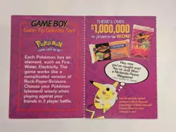 MEOWTH 1998 Black Diamond Promo #52 Pokemon Game Tip Collector Card LP *RARE* - Image 3