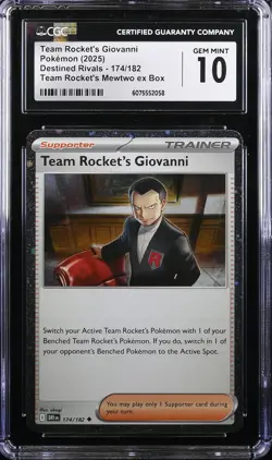2025 Destined Rivals Pokemon Team Rocket's Giovanni CGC 10 174/182 - Image 1