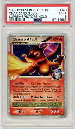 Pokemon Charizard G LV. X #143 Supreme Victors Level X Holo PSA 9 Mint - Image 1