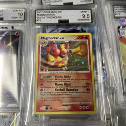 AGS 9.5 Magmortar 2007 Pokemon D&P Secret Wonders 31 Holo Lavaflow Theme Swirl! - Image 1