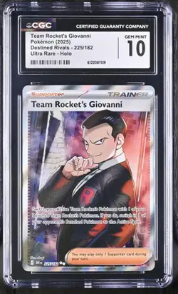 Team Rocket's Giovanni *CGC 10* Ultra Rare *Destined Rivals* #225 *2025* Pokemon - Image 1