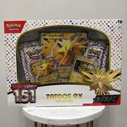 151 Zapdos ex Collection Box 4 Packs Scarlet & Violet Pokemon TCG **SEALED/NEW** - Image 1