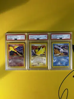 Pokemon Moltres #21 Articuno #22 Zapdos 23 Black Star Promo Set, AOKI ERROR - Image 1