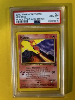 Pokemon Moltres #21 Articuno #22 Zapdos 23 Black Star Promo Set, AOKI ERROR - Image 3