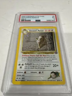 2000 Pokemon Giovanni's Persian 8/132 Gym Challenge Holo Rare PSA 5 - Image 3