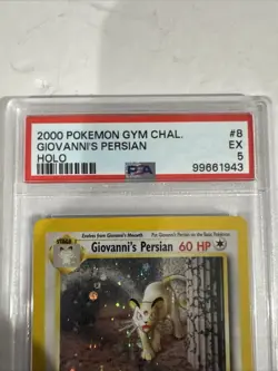 2000 Pokemon Giovanni's Persian 8/132 Gym Challenge Holo Rare PSA 5 - Image 4