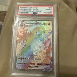 CHARIZARD VMAX 2020 Pokemon #74/73 PSA 10 GEM-MINT Champion's Path SECRET RARE! - Image 1