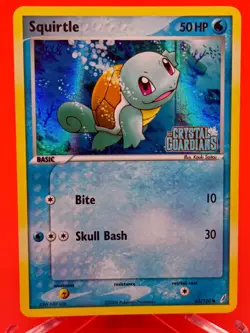 Squirtle STAMPED Holo 63/100 EX Era Crystal Guardians Near Mint Pokemon TCG - Image 1