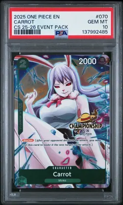 2025 ONE PIECE CHAMP 2025-26 EVENT PACK #070 CARROT PSA 10 - Image 1