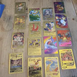 Pokemon Card Lot Gold Shiny Colorful Charizard And Others - Image 1