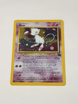 Mew Promo 9 WoTC Black Star Promo Pokemon Card TCG Holo Foil Rare Swirl LP - Image 1