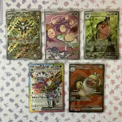 Pokemon TCG Surging Sparks Full Art Holo Card Lot Of 5 Illustration Rare Mint - Image 1