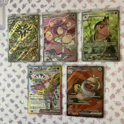 Pokemon TCG Surging Sparks Full Art Holo Card Lot Of 5 Illustration Rare Mint - Image 3