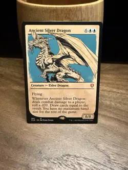 Magic: The Gathering Ancient Silver Dragon Showcase Mythic Non-Foil - Image 2