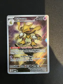 Pokemon TCG Alakazam MEP 009 Mega Evolution Black Star Promo - Image 1