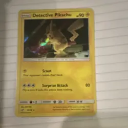 Detective Pikachu Holo Rare Pokemon TCG Card 10/18 90 HP English - Image 1