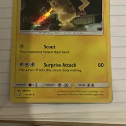 Detective Pikachu Holo Rare Pokemon TCG Card 10/18 90 HP English - Image 4