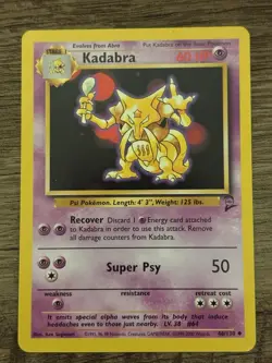 Pokemon TCG Kadabra Base Set 2 Uncommon 46/130 Psychic 60 HP 50 ATK English - Image 1