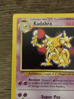 Pokemon TCG Kadabra Base Set 2 Uncommon 46/130 Psychic 60 HP 50 ATK English - Image 2
