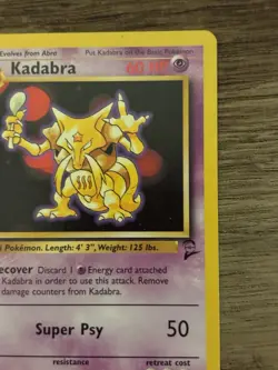 Pokemon TCG Kadabra Base Set 2 Uncommon 46/130 Psychic 60 HP 50 ATK English - Image 3