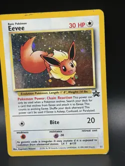 Eevee 11 Promo Holo Pokemon Card Jr Rally Black Star - Image 1