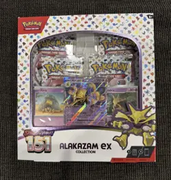 Pokemon TCG Scarlet and Violet - 151 Alakazam ex Collection Box - 4 Packs 820650855269 - Image 1