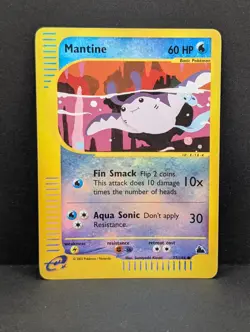 Mantine 77/144 Skyridge Reverse Holo Rare Pokemon TCG Nintendo MP+ - Image 1